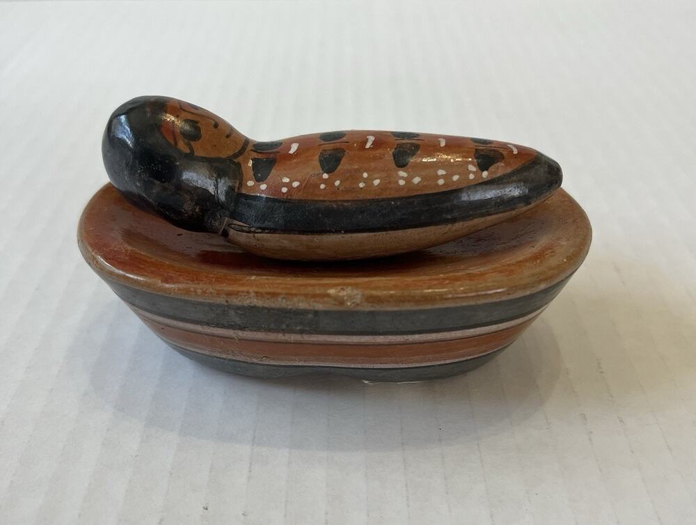 Tonala Christmas Nativity Baby Jesus and Manger Mexican Folk Art Hand painted